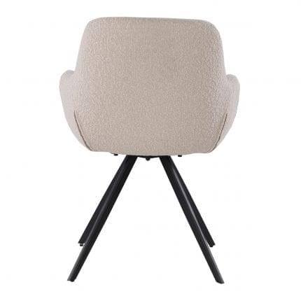 Eetkamerstoel Doreen - Beige - Boucle - Draaibaar