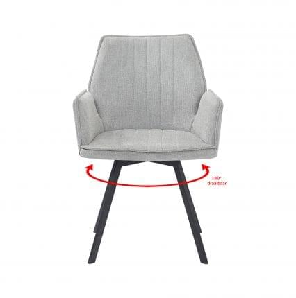 Eetkamerstoel Louise - Grey - Draaibaar