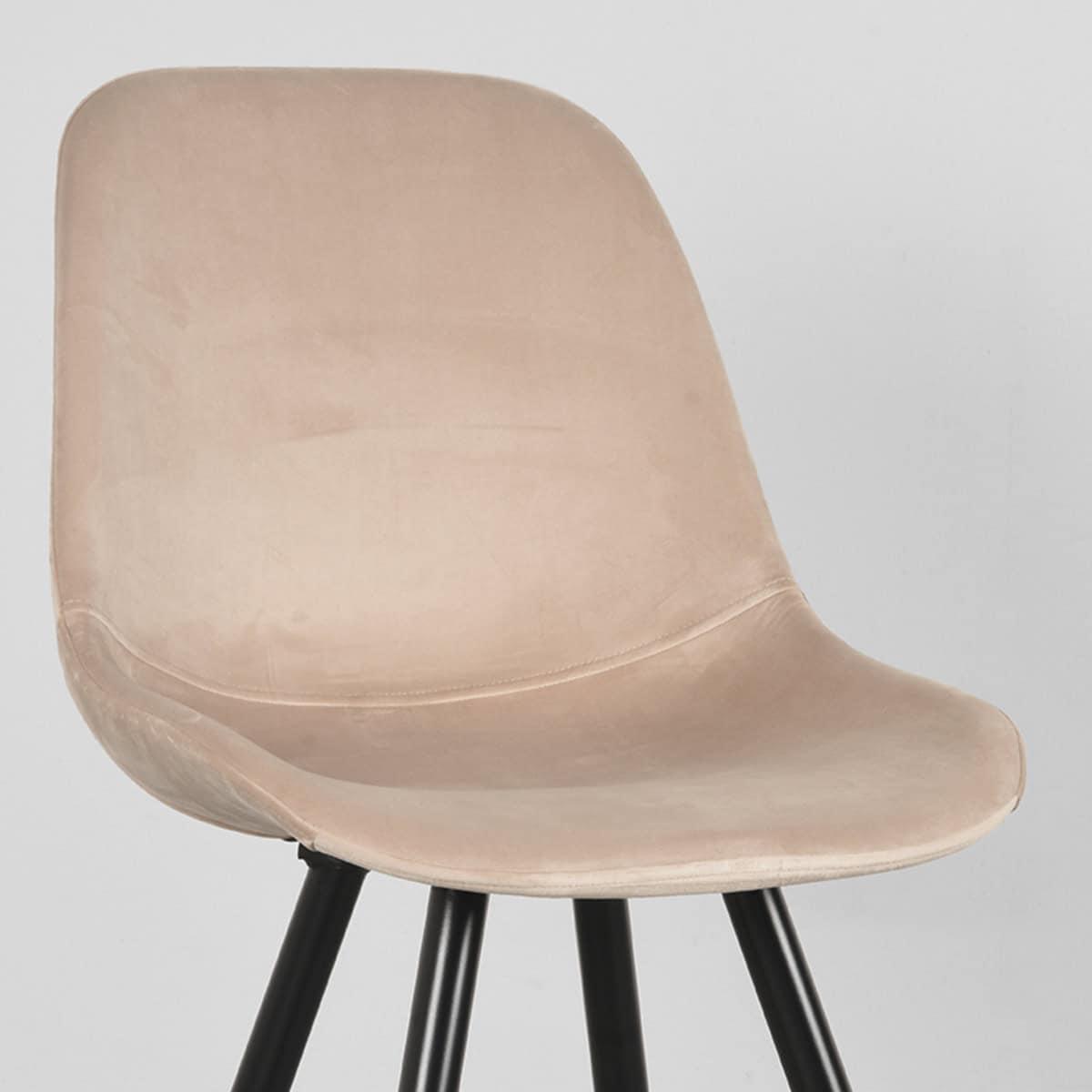 LABEL51 Eetkamerstoel Capri - Zand - Fluweel - Afbeelding 5