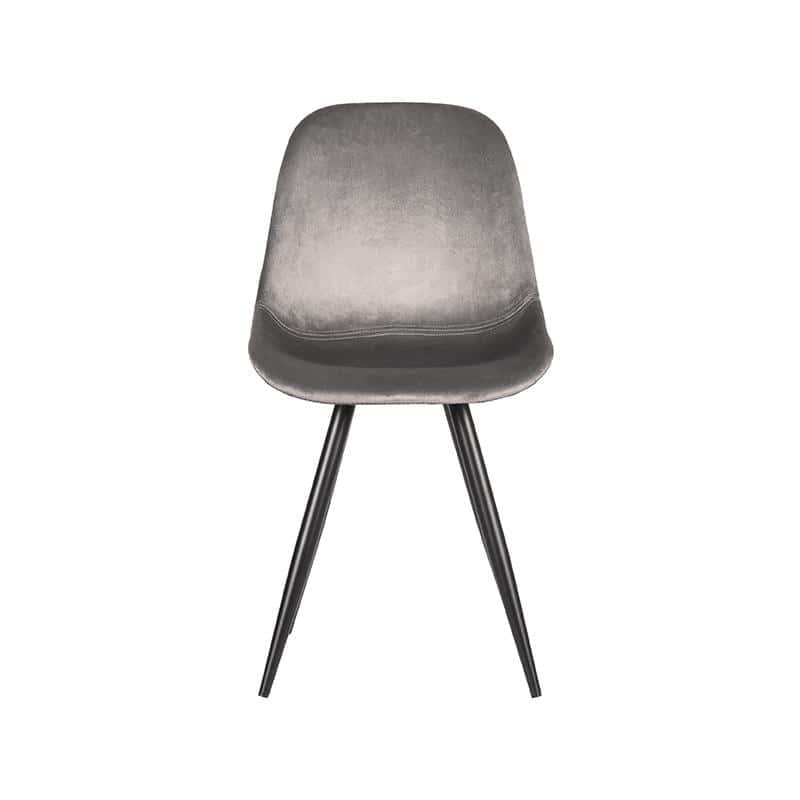 LABEL51 Eetkamerstoel Capri - Grijs - Fluweel - Afbeelding 2