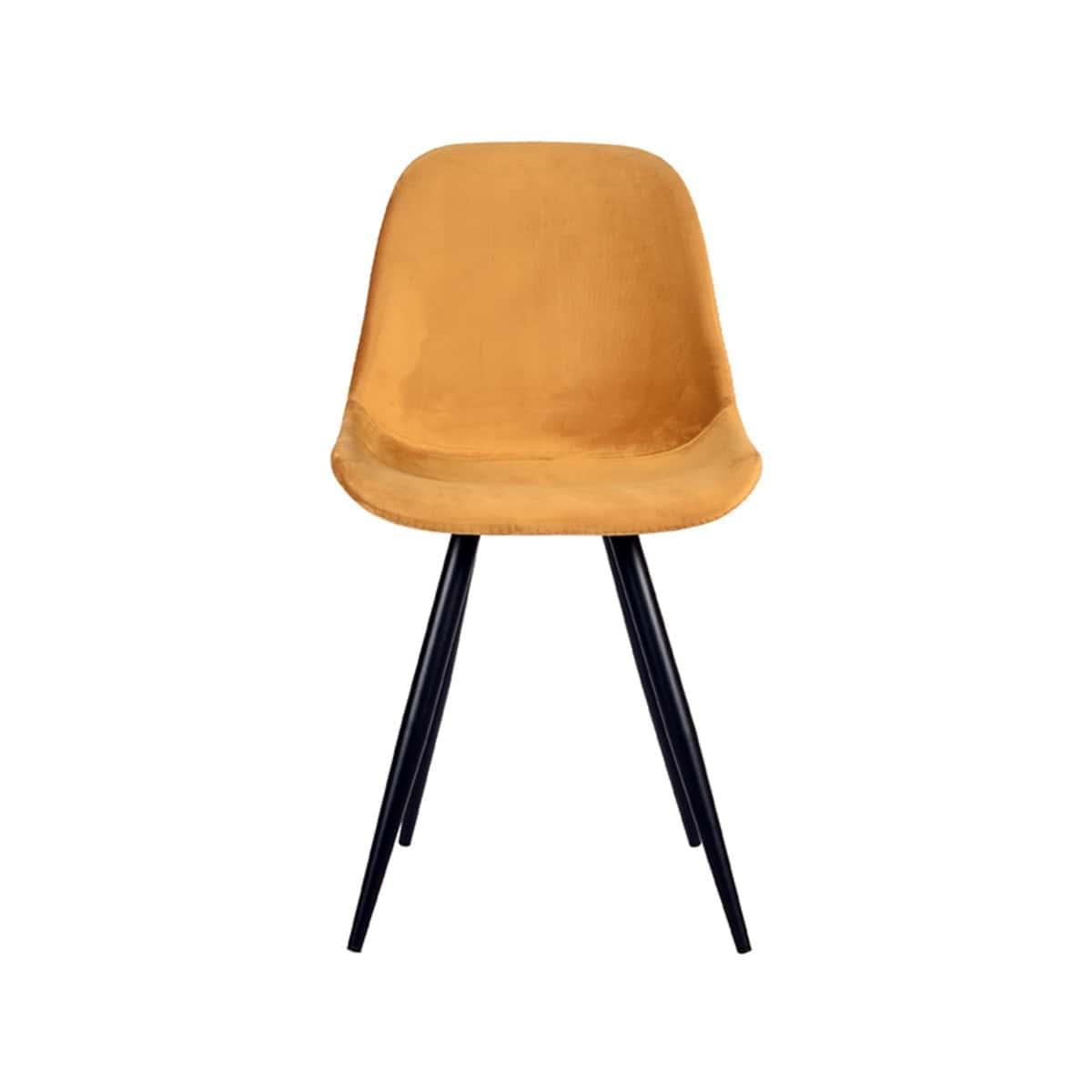 LABEL51 Eetkamerstoel Capri - Oker - Fluweel - Afbeelding 2