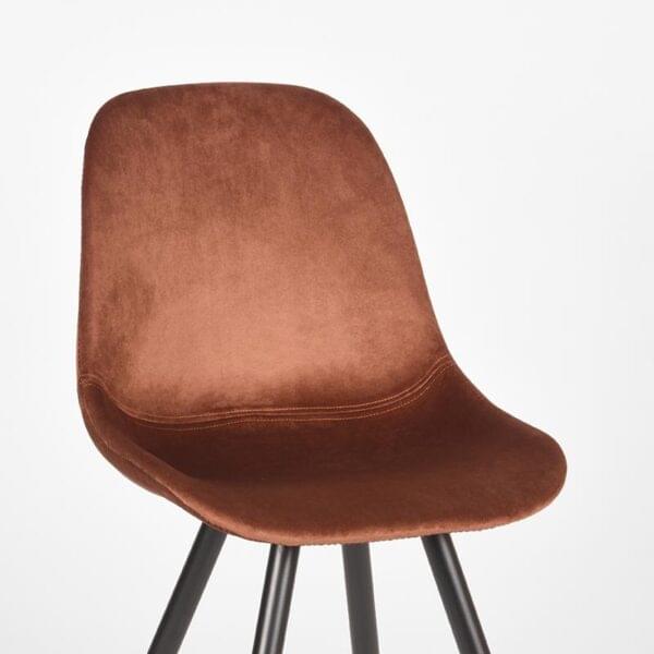 LABEL51 Eetkamerstoel Capri - Rust - Fluweel - Afbeelding 5