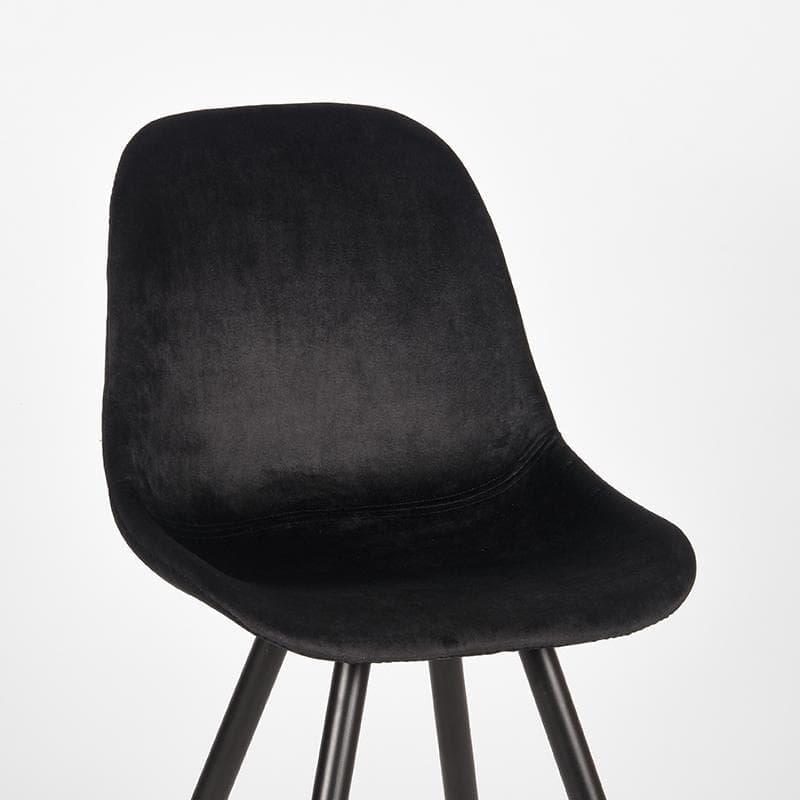 LABEL51 Eetkamerstoel Capri - Zwart - Fluweel - Afbeelding 5