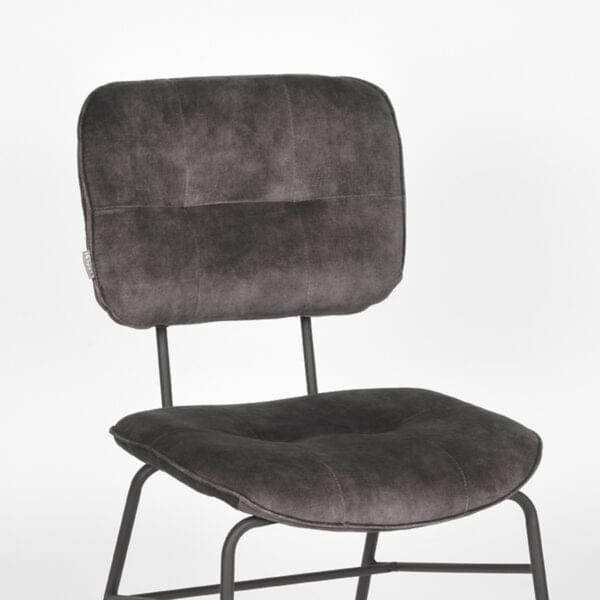 LABEL51 Eetkamerstoel Dez - Antraciet - Velours - Afbeelding 5