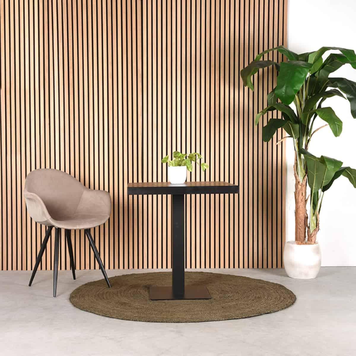 LABEL51 Eetkamerstoel Forli - Zand - Fluweel - Afbeelding 6