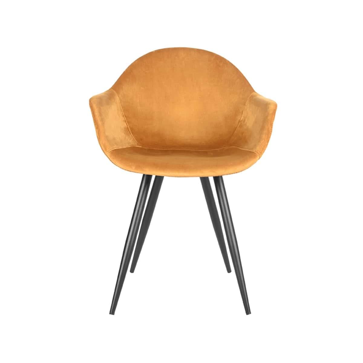 LABEL51 Eetkamerstoel Forli - Oker - Fluweel - Afbeelding 2