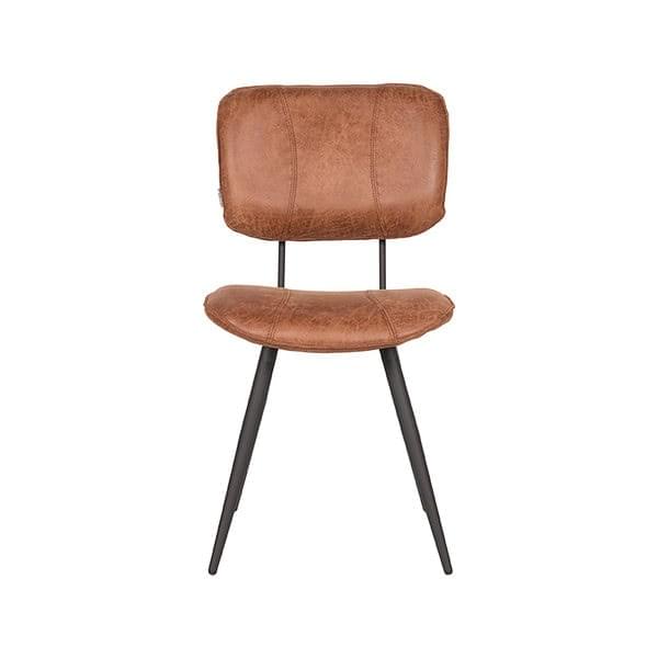LABEL51 Eetkamerstoel Fos - Cognac - Leder - Afbeelding 2