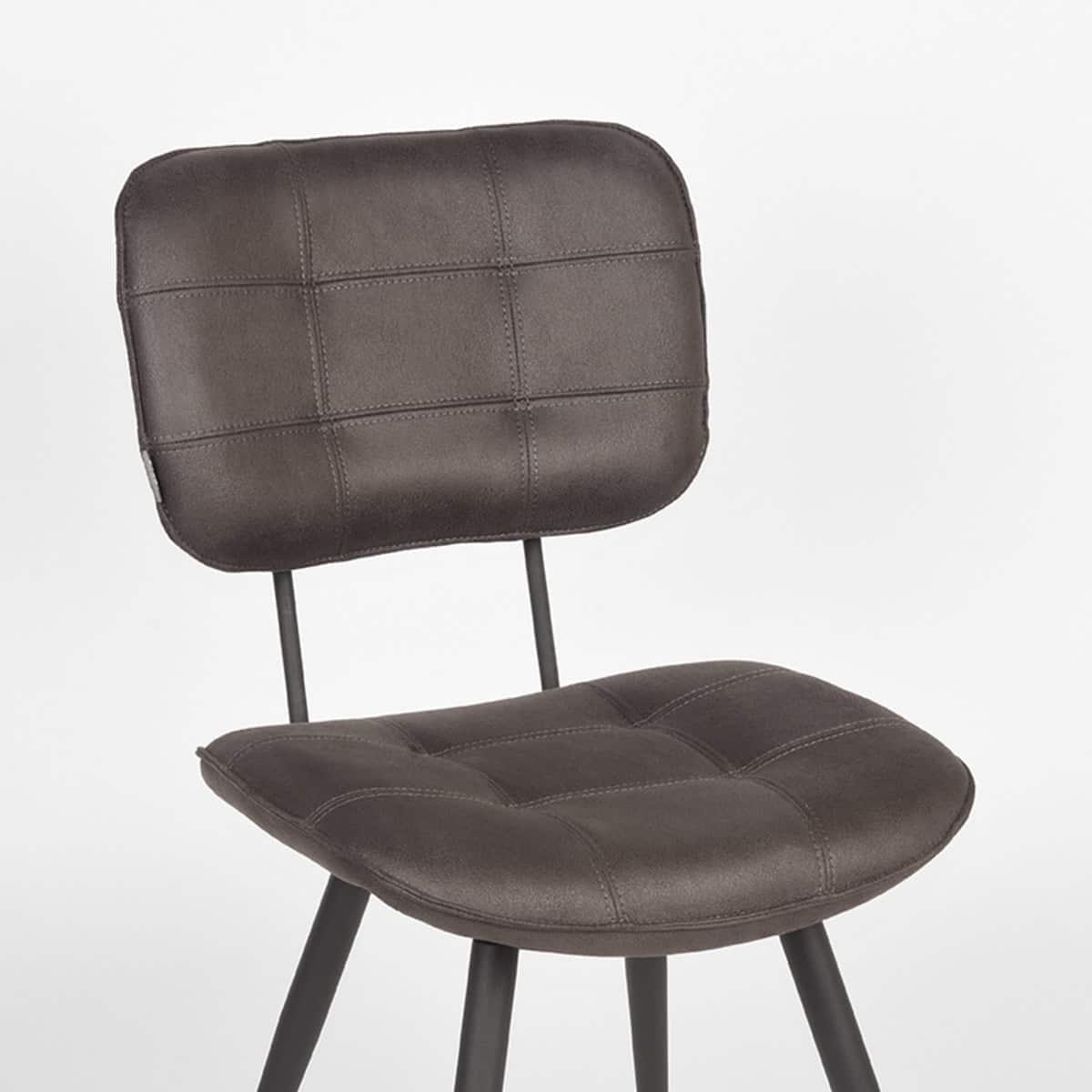 LABEL51 Eetkamerstoel Gus - Antraciet - Microfiber - Afbeelding 5