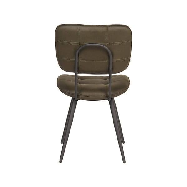 LABEL51 Eetkamerstoel Gus - Army green - Microfiber - Afbeelding 4