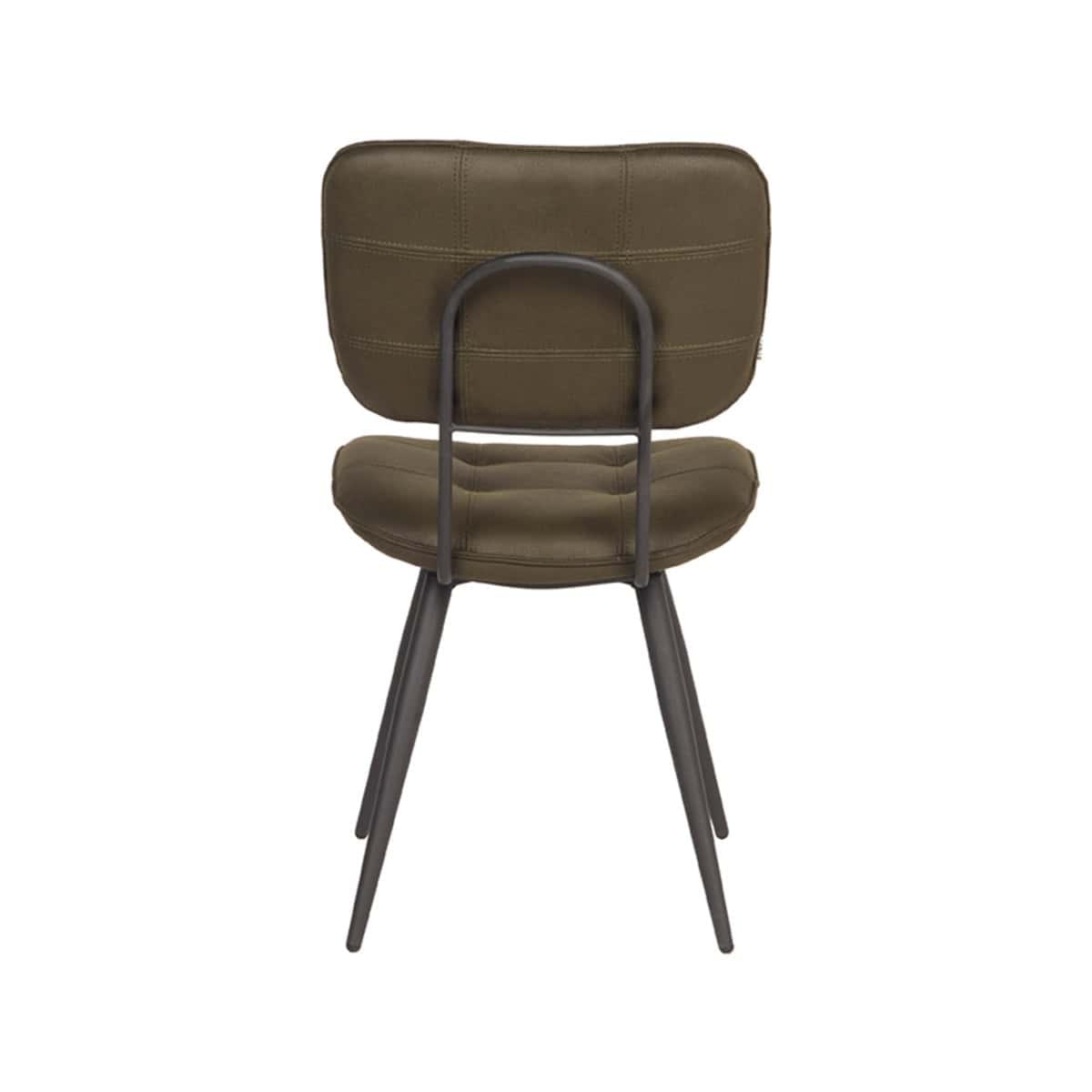 LABEL51 Eetkamerstoel Gus - Army green - Microfiber - Afbeelding 4