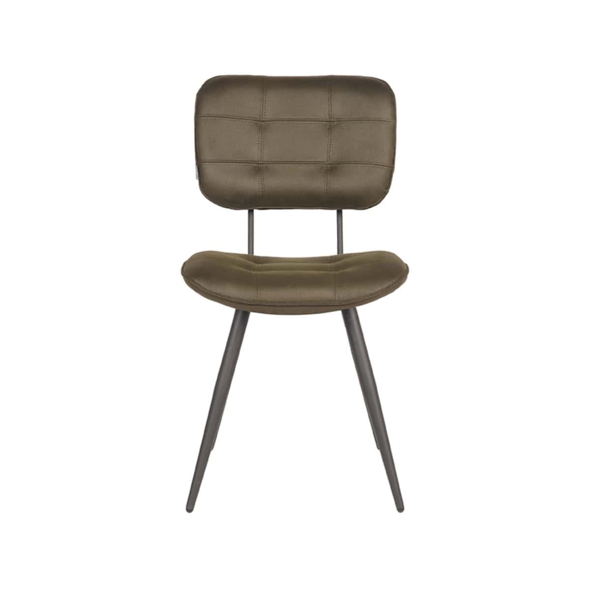 LABEL51 Eetkamerstoel Gus - Army green - Microfiber - Afbeelding 2
