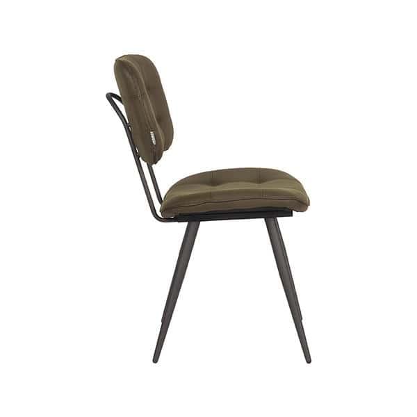 LABEL51 Eetkamerstoel Gus - Army green - Microfiber - Afbeelding 3