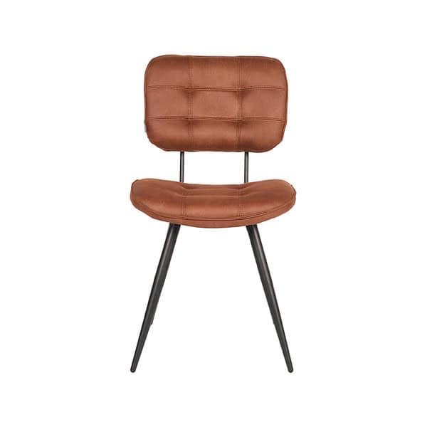 LABEL51 Eetkamerstoel Gus - Cognac - Microfiber - Afbeelding 2