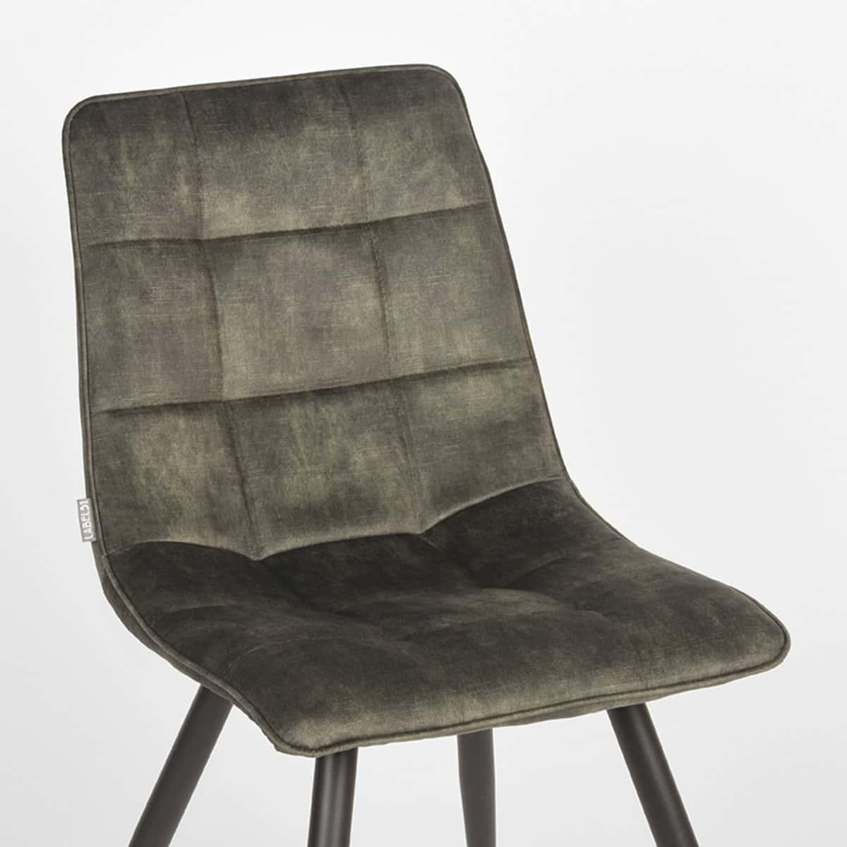 LABEL51 Eetkamerstoel Jelt - Hunter - Velours - Afbeelding 5