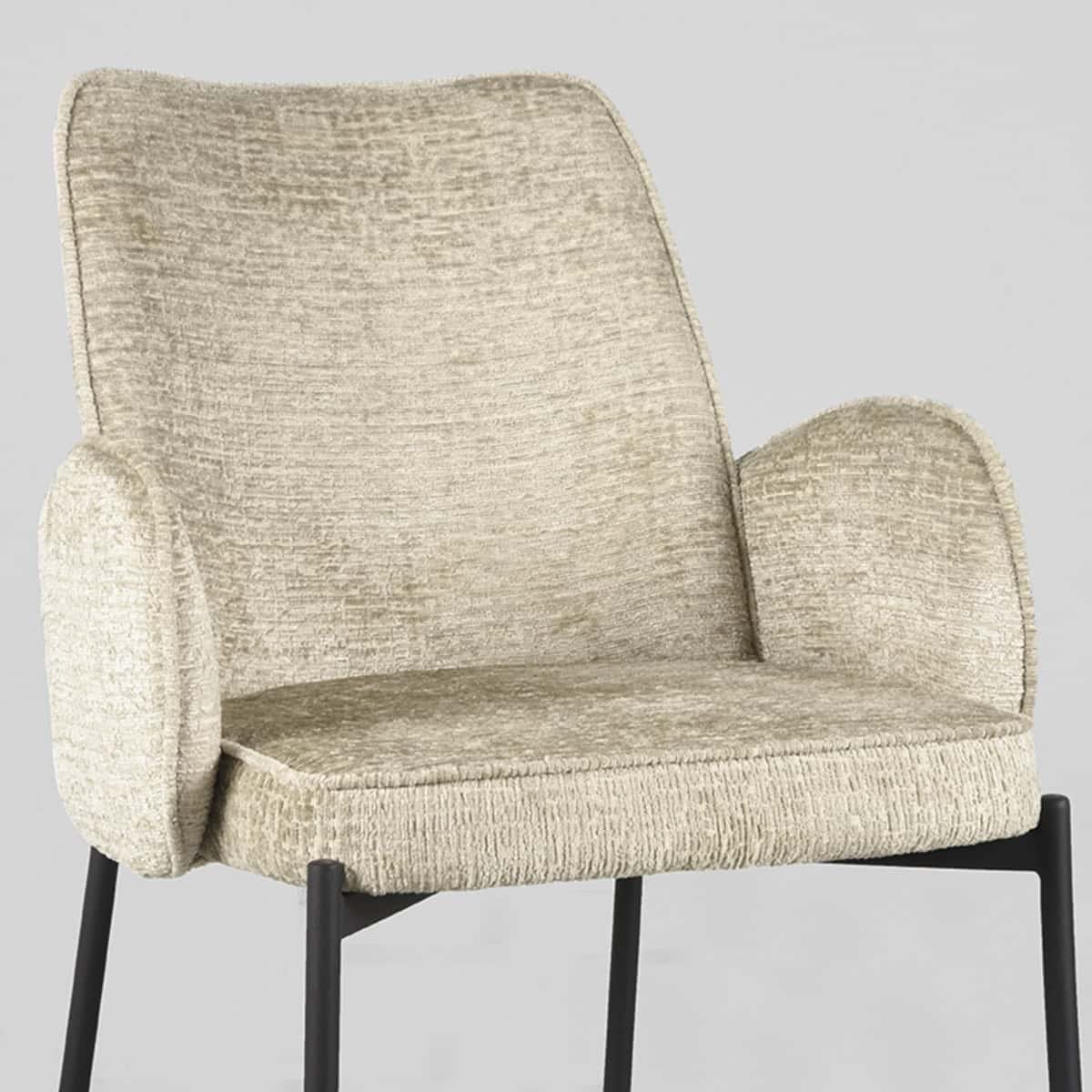 LABEL51 Eetkamerstoel joni - Beige - Fluweel - Afbeelding 5