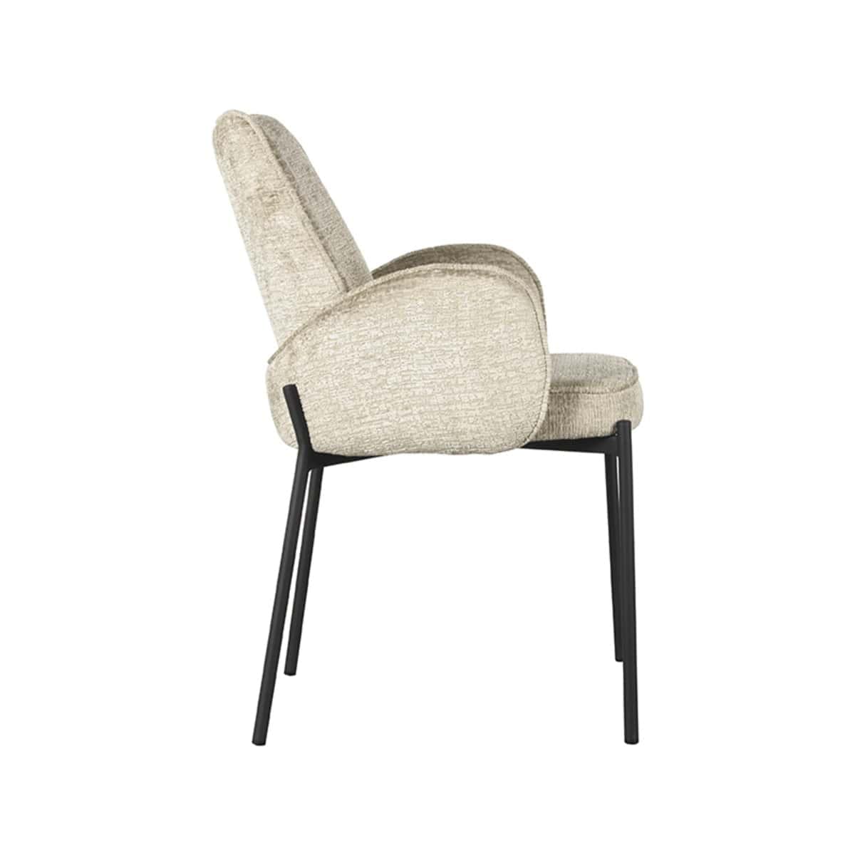 LABEL51 Eetkamerstoel joni - Beige - Fluweel - Afbeelding 3