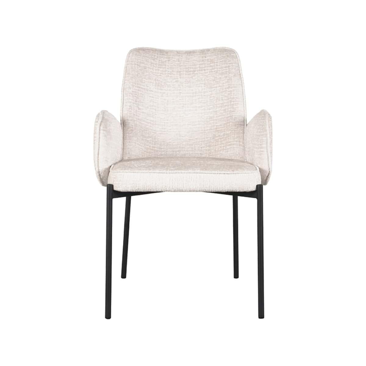 LABEL51 Eetkamerstoel Joni - Crème - Fluweel - Afbeelding 2