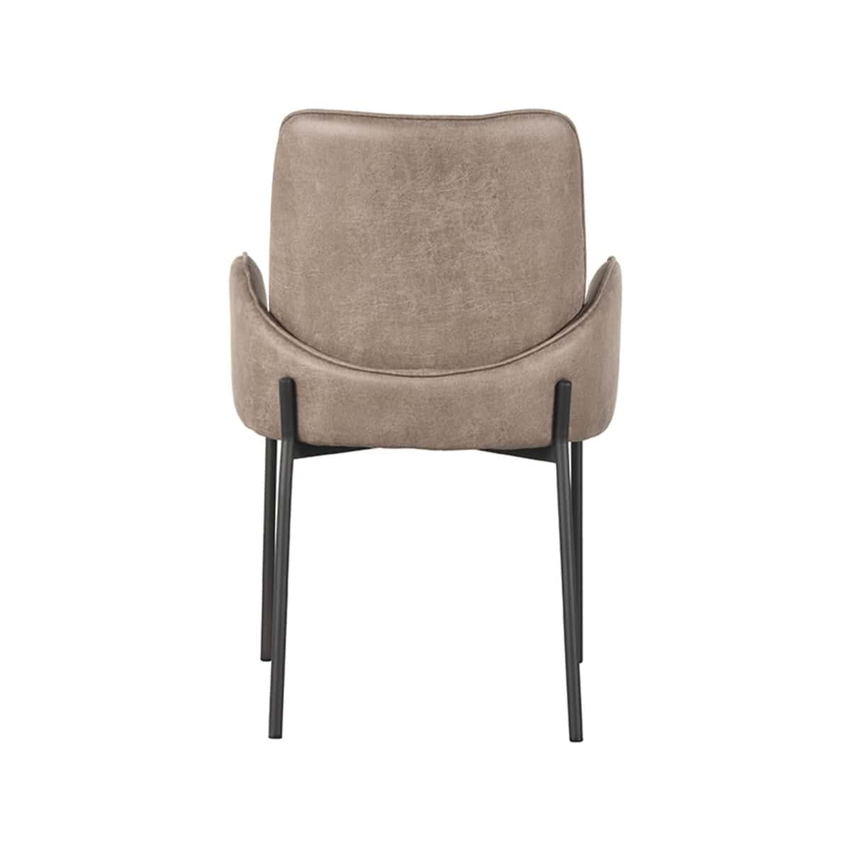 LABEL51 Eetkamerstoel Joni - Taupe - Micro Suede - Afbeelding 4