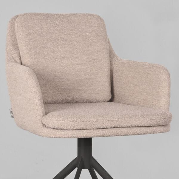 LABEL51 Eetkamerstoel Joy - Naturel - Boucle - Afbeelding 6