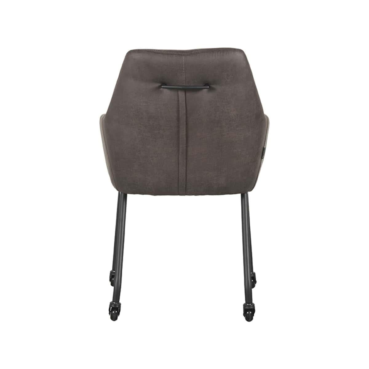 LABEL51 Eetkamerstoel Lenny - Antraciet - Micro Suede - Afbeelding 4