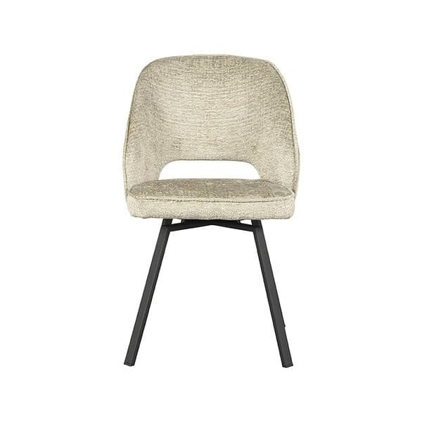 LABEL51 Eetkamerstoel Lewis - Beige - Fluweel - Afbeelding 3