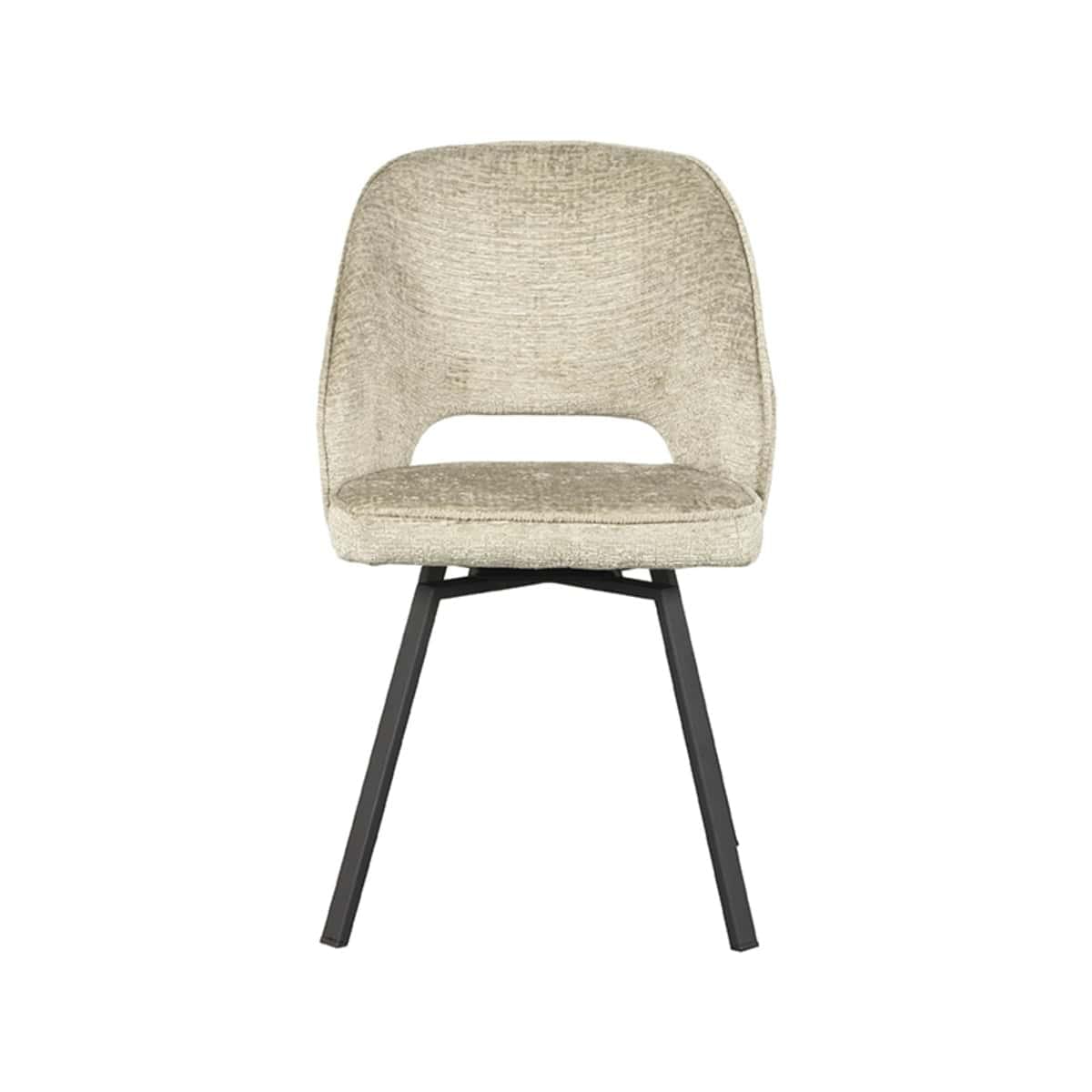 LABEL51 Eetkamerstoel Lewis - Beige - Fluweel - Afbeelding 3