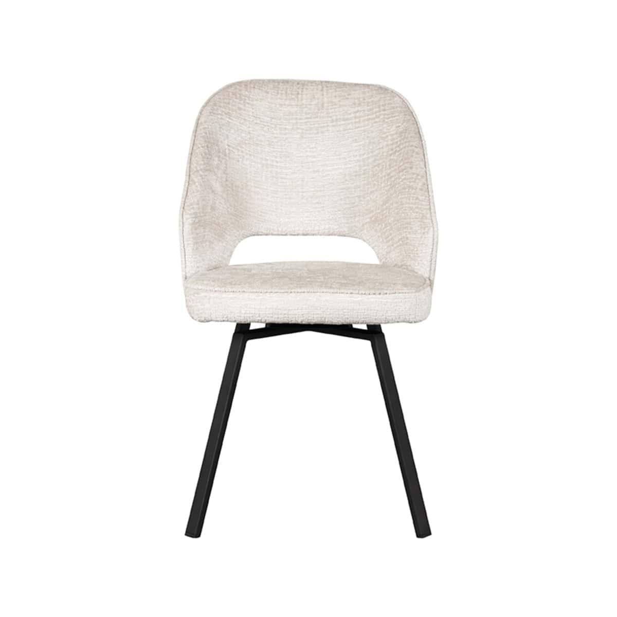 LABEL51 Eetkamerstoel Lewis - Crème - Fluweel - Afbeelding 3