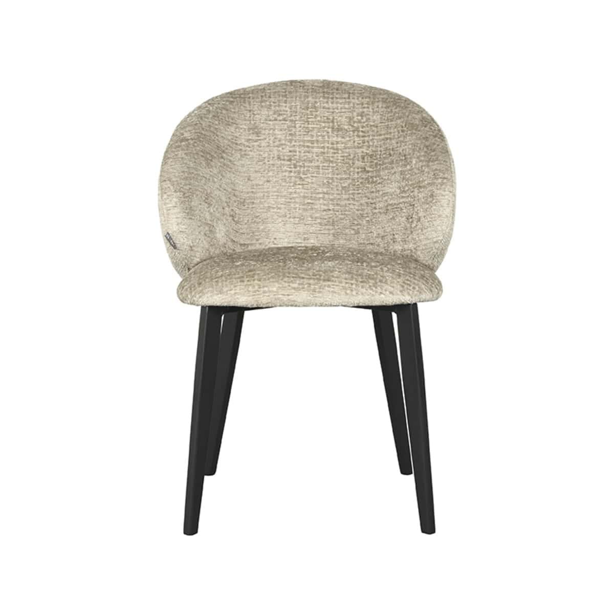 LABEL51 Eetkamerstoel Logan - Beige - Fluweel - Afbeelding 2