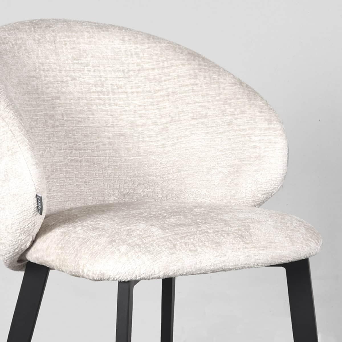 LABEL51 Eetkamerstoel Logan - Crème - Micro Suede - Afbeelding 5