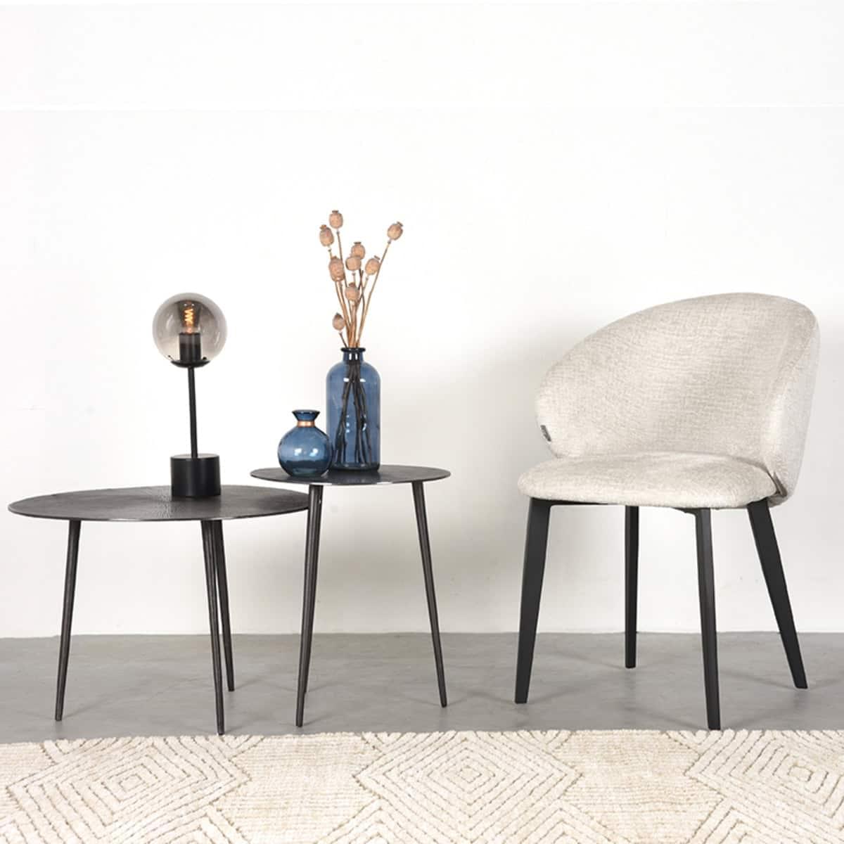 LABEL51 Eetkamerstoel Logan - Crème - Micro Suede - Afbeelding 6