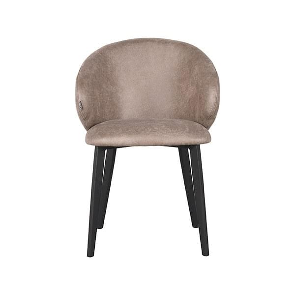 LABEL51 Eetkamerstoel Logan - Taupe - Micro Suede - Afbeelding 2