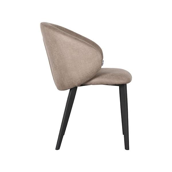 LABEL51 Eetkamerstoel Logan - Taupe - Micro Suede - Afbeelding 3