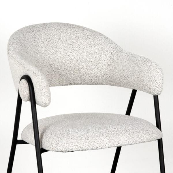 LABEL51 Eetkamerstoel Lowen - Ivory - Boucle - Afbeelding 5
