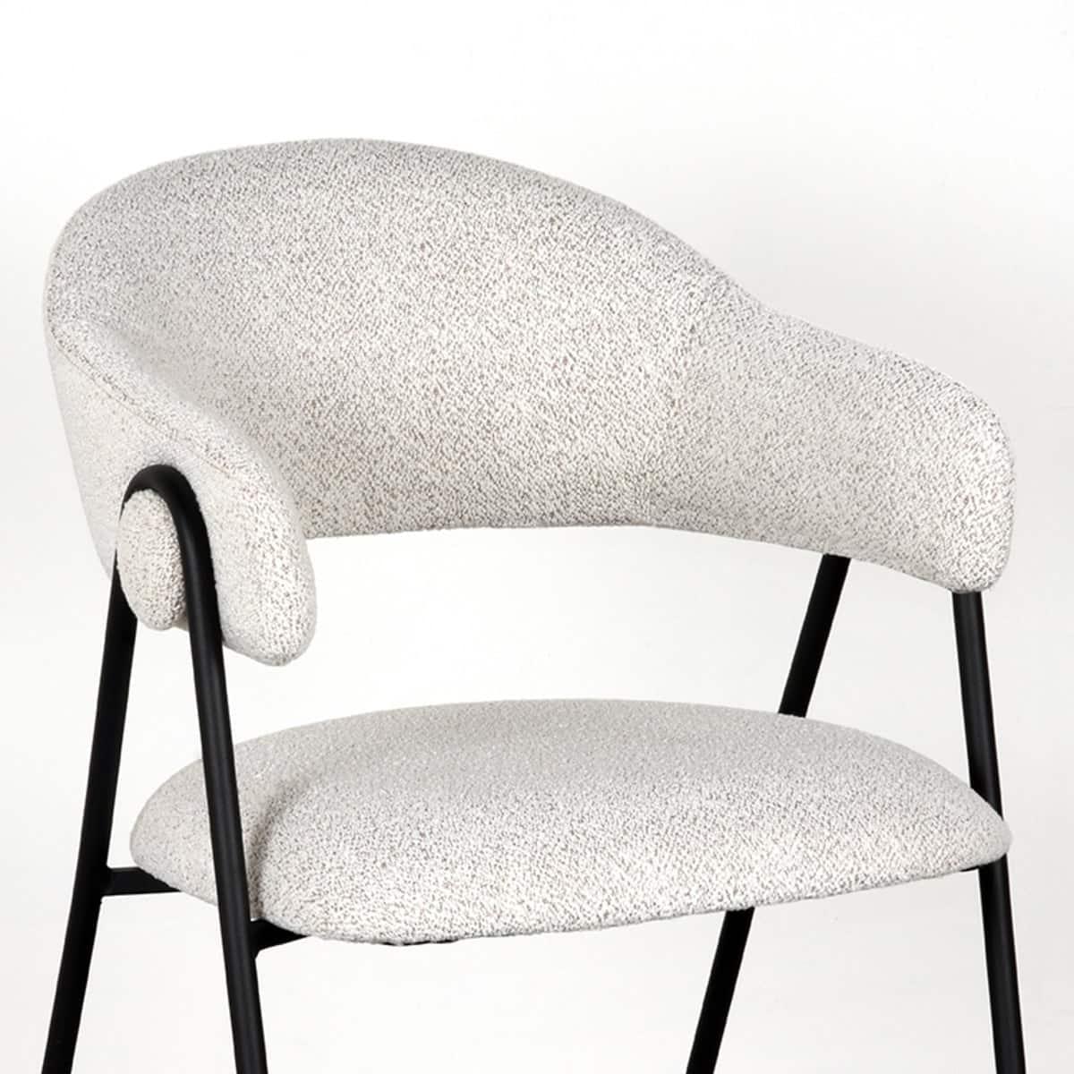 LABEL51 Eetkamerstoel Lowen - Ivory - Boucle - Afbeelding 5