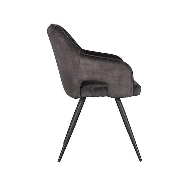LABEL51 Eetkamerstoel Noud - Antraciet - Velours - Afbeelding 3