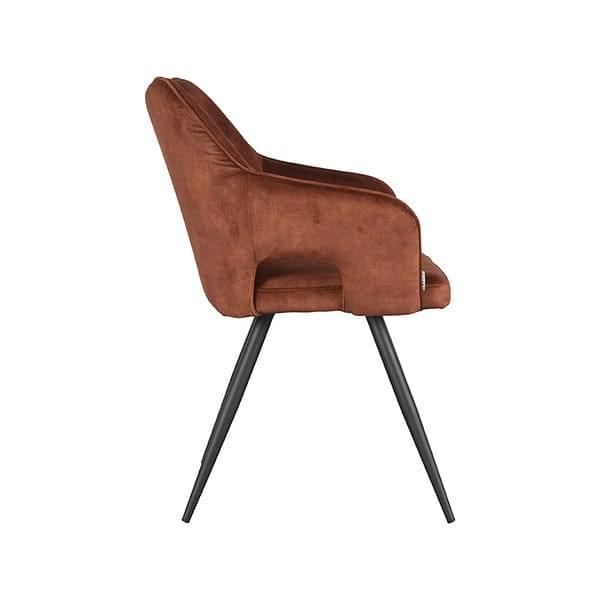 LABEL51 Eetkamerstoel Noud - Rust - Velours - Afbeelding 3