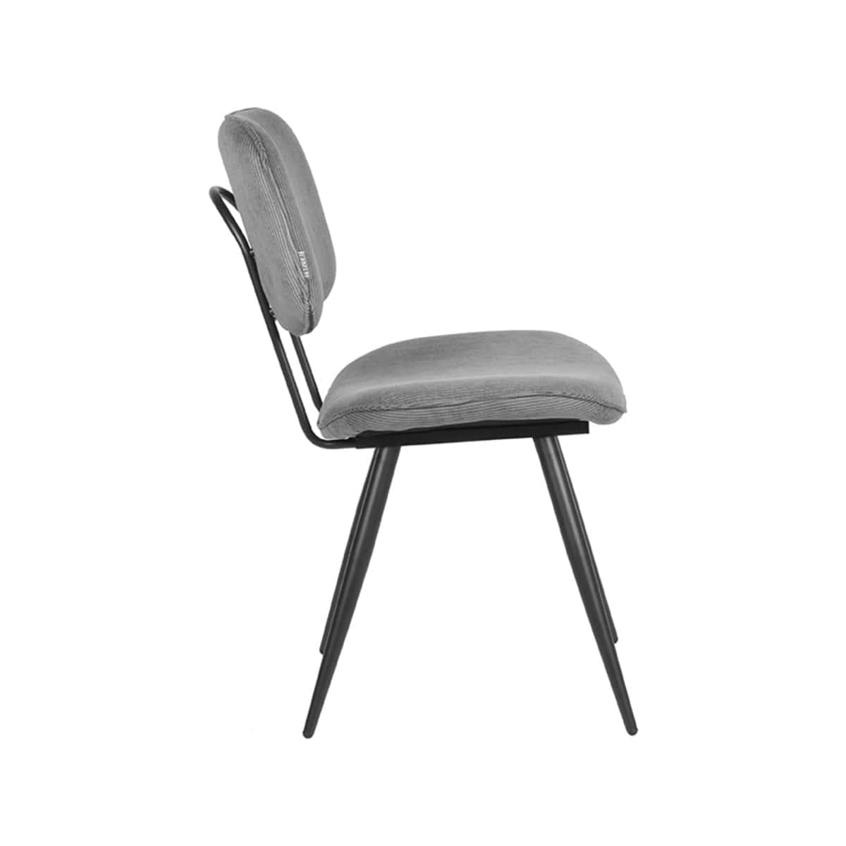 LABEL51 Eetkamerstoel Vic - Donkergrijs - Ribcord - Afbeelding 3