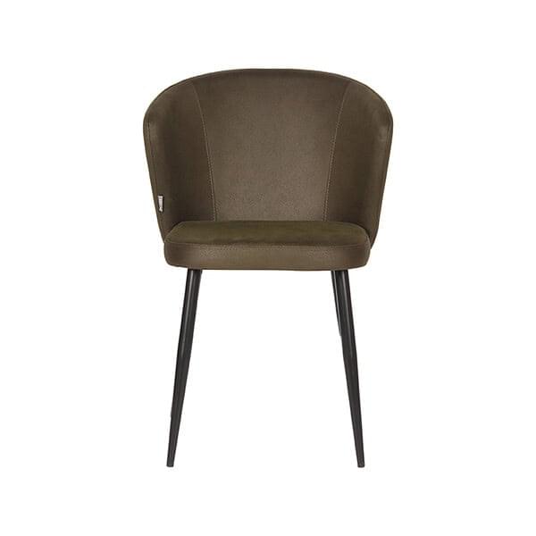 LABEL51 Eetkamerstoel Wave - Army green - Microfiber - Afbeelding 2