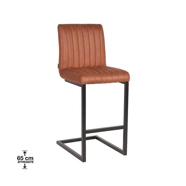 LABEL51 Barkruk Milo - Cognac - Microfiber