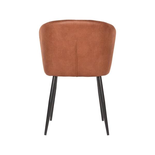 LABEL51 Eetkamerstoel Wave - Cognac - Microfiber - Afbeelding 4