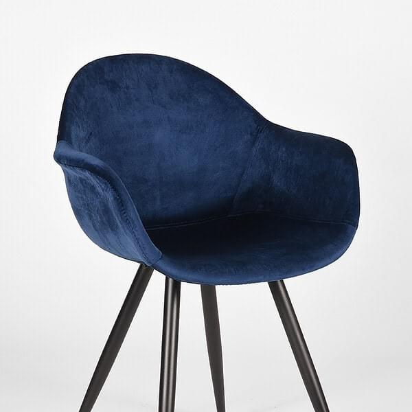 LABEL51 Eetkamerstoel Forli - Blauw - Fluweel - Afbeelding 5