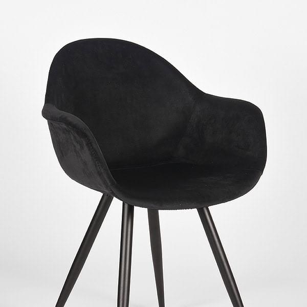 LABEL51 Eetkamerstoel Forli - Zwart - Fluweel - Afbeelding 5