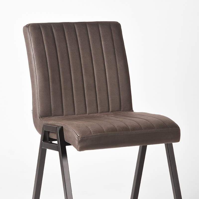 LABEL51 Eetkamerstoel Matz - Antraciet - Microfiber - Afbeelding 6