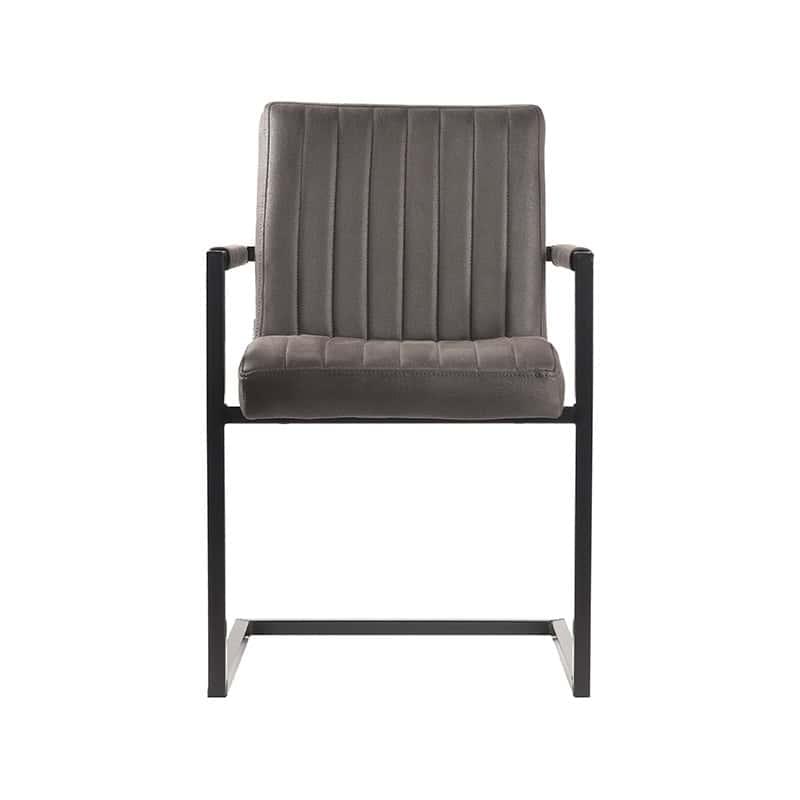 LABEL51 Eetkamerstoel Milo - Antraciet - Microfiber - Afbeelding 3