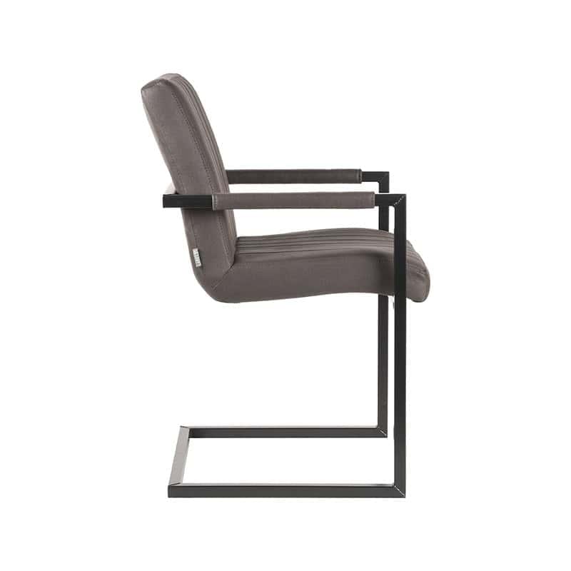 LABEL51 Eetkamerstoel Milo - Antraciet - Microfiber - Afbeelding 5