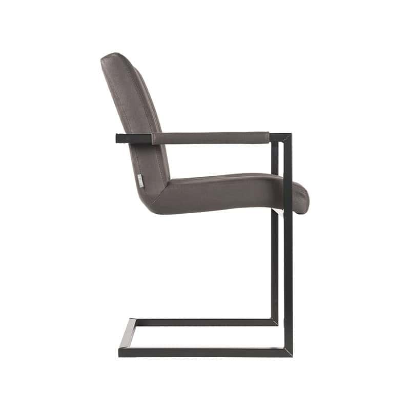 LABEL51 Eetkamerstoel Milo - Antraciet - Microfiber - Afbeelding 4