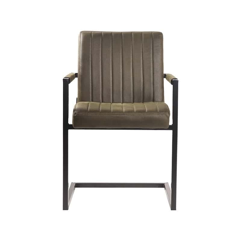 LABEL51 Eetkamerstoel Milo - Army green - Microfiber - Afbeelding 3