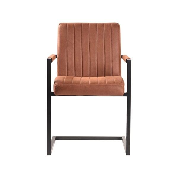 LABEL51 Eetkamerstoel Milo - Cognac - Microfiber - Afbeelding 2