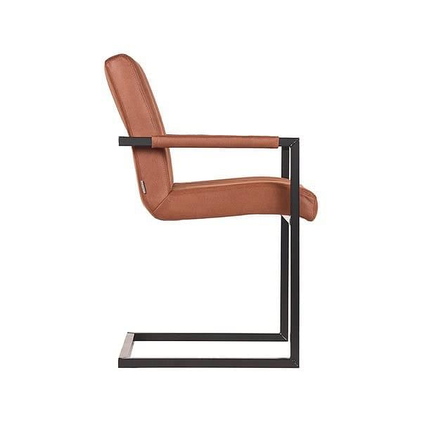 LABEL51 Eetkamerstoel Milo - Cognac - Microfiber - Afbeelding 3