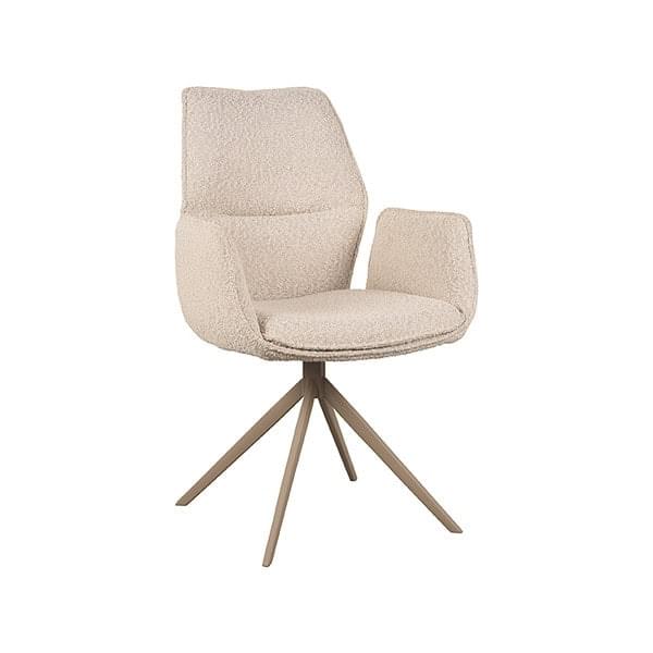 LABEL51 Eetkamerstoel Mellow - Naturel - Boucle - Afbeelding 2